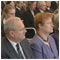 His Excellency I. Gaparovi with the President of the Republic of Finland, Her Excellency T. Halonen, upon the end of the official visit to Slovakia -  Bratislava  Primates Palace  20 April 2005 [new window]