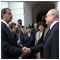 A working visit of President of the United Mexican States  Vincente Fox  QUESADA with his wife to Slovakia  Bratislava Presidential Palace The presidential couples bidding farewell 13 May 2006 [new window]