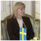 Receiving H. E. Cecilie JULIN, the Ambassador of the Kingdom of Sweden, on the occasion of completing her diplomatic mission to Slovakia - Bratislava Presidential Palace - 15 February 2006 [new window]