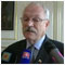 Part 2 - President H. E. I. Gaparovi speaking to Slovak media about the visit to Slovakia of Her Majesty Queen Elizabeth II Bratislava Presidential Palace 21 October 2008 [new window]