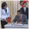 Official visit of President of the Socialist Republic of Vietnam H. E. NGUYEN MINH TRIET with his wife TRAN THI KIM CHI Bratislava Presidential Palace Signing of an agreement, a treaty and a memorandum 17 December 2009 [new window]