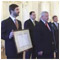 Part 1 - Officials of the Higher Territorial Units presenting the Memorandum to the President of the Slovak Republic  the 10th anniversary of the regional self-governments - Bratislava Presidential Palace 3 January 2012 [new window]