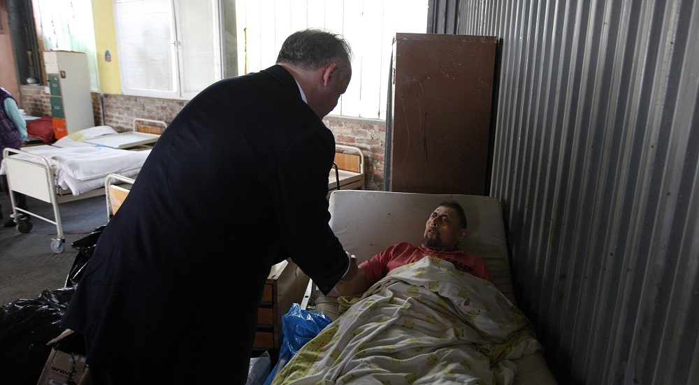 Prezident navštívil centrum Oáza, ktoré pomáha ľuďom bez domova