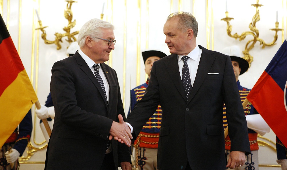 Kiska welcomed German President Steinmeier on an official visit