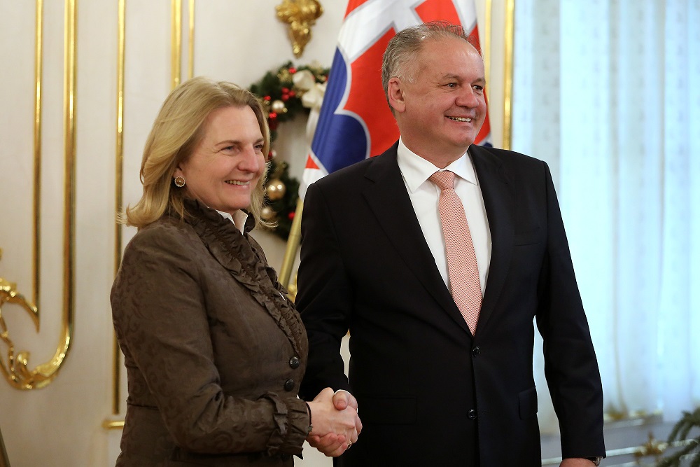 Andrej Kiska diskutoval s rakúskou ministerkou zahraničia