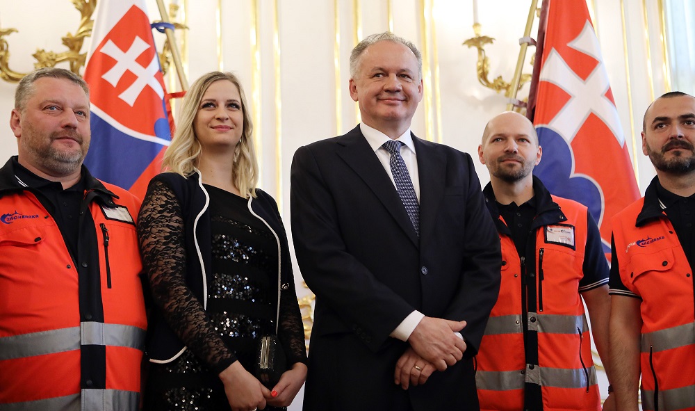 Andrej Kiska prijal laureátov ceny Zlatý záchranársky kríž