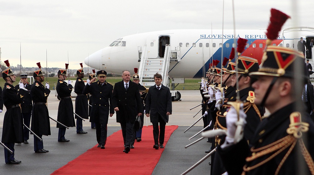 Andrej Kiska začal n&aacute;v&scaron;tevu Franc&uacute;zska t&eacute;mou startupov