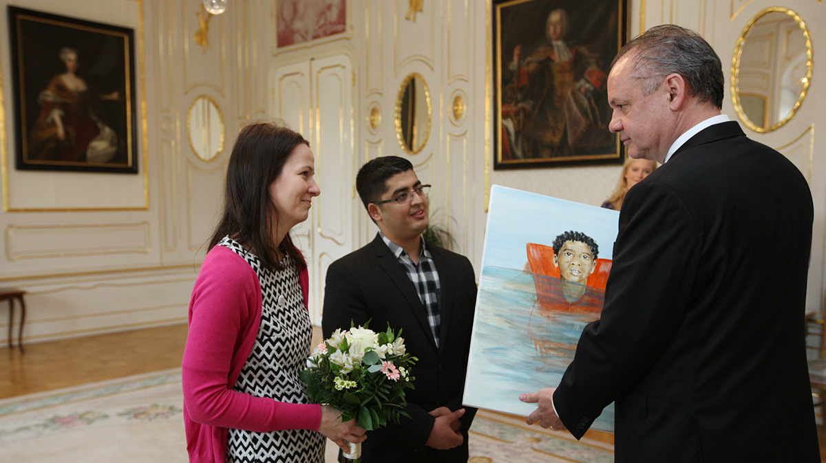 Kiska prijal Zuzanu Števulovú, laureátku Women of Courage Award 