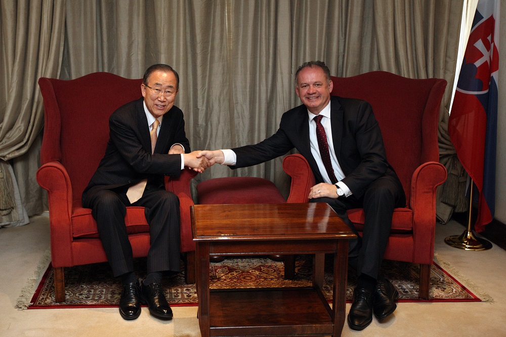 Kiska meeting former UN boss Pan Ki-mun in Kenya