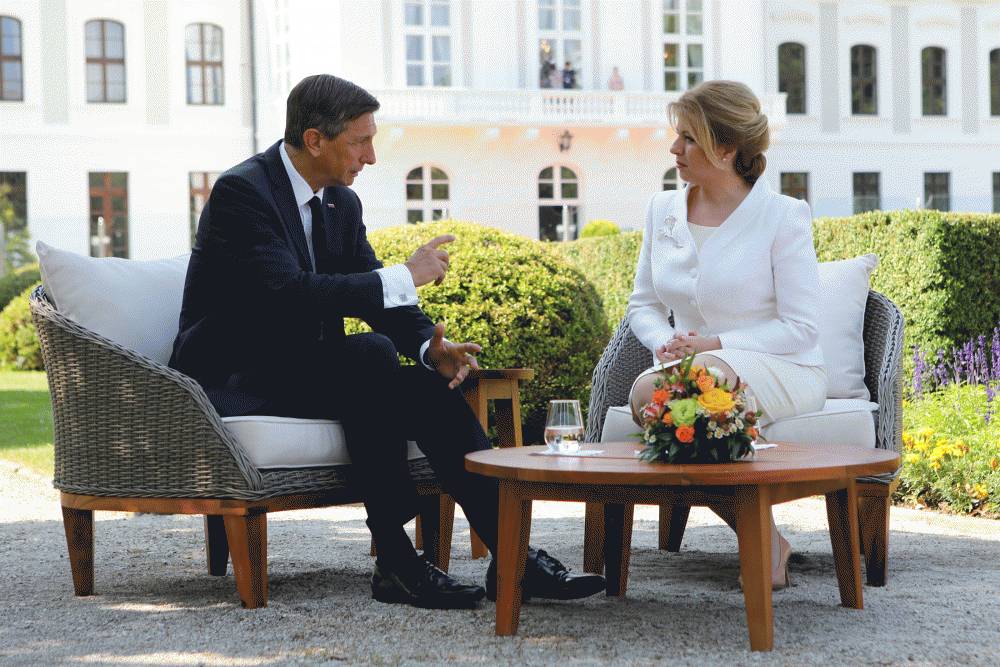 President of Slovenia Borut Pahor visiting the Slovak Republic