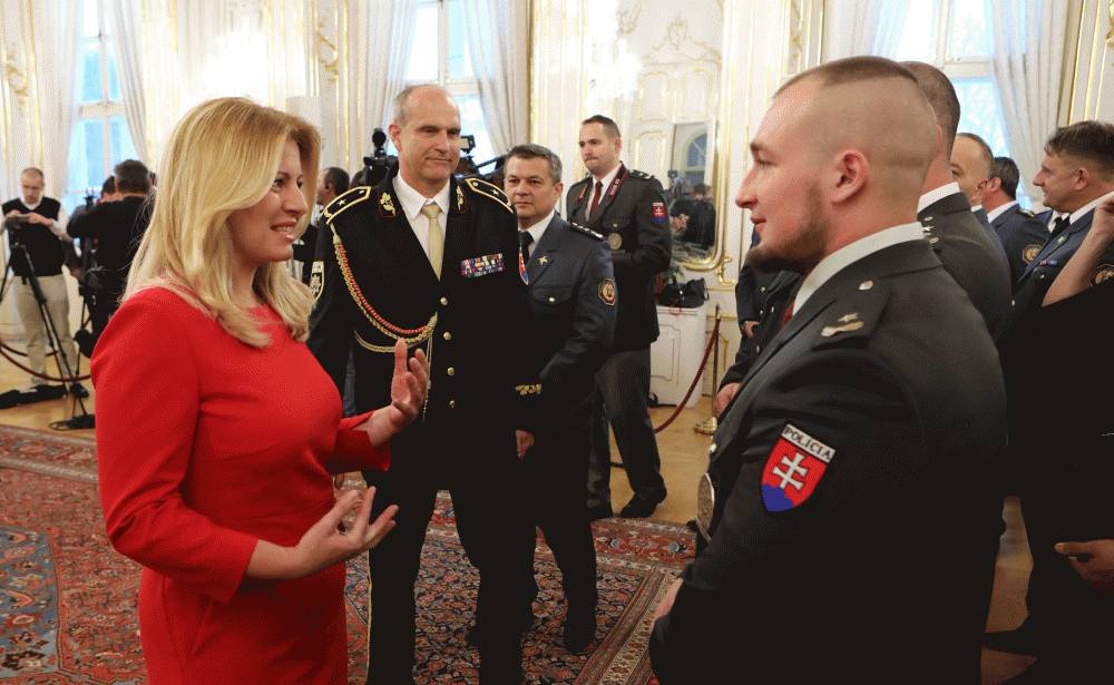 Prezidentka ocenila prácu policajtov, hasičov a záchranárov 