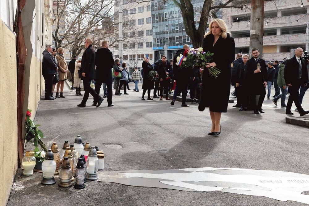 Prezidentka si uctila pamiatku Jána Kuciaka a Martiny Kušnírovej