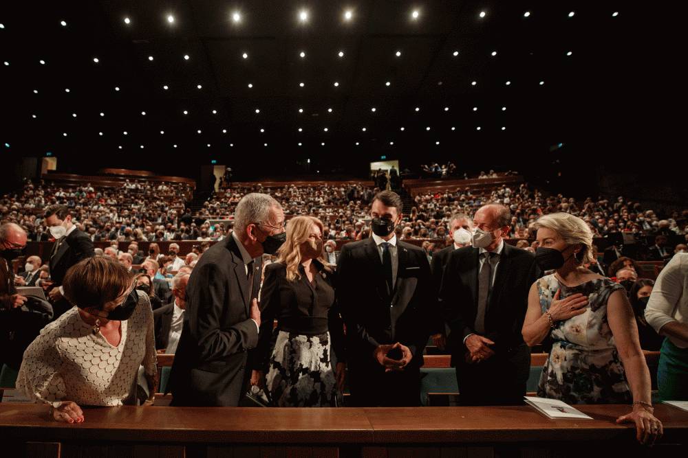 The president attended the opening of the Salzburg Festival