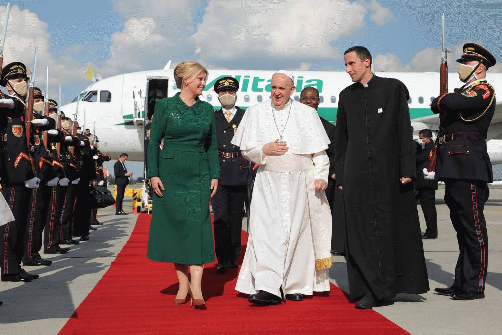 The President welcomed Pope Francis to Slovakia